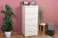 Cassettiera "Siumu" 17 beige lucido | 5 cassetti | 135 x 60 x 45 cm | Stile moderno per cameretta