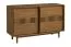 Cassettiera | credenza | rovere caramello | 133 x 48 x 81 cm | 2 ante scorrevoli | 2 ripiani | 4 scomparti | sistema di ante scorrevoli con chiusura ammortizzata | Inginele 02
