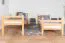 Letto a castello 90 x 200 cm per adulti "Easy Premium Line" K17/n, altezza 174 cm, faggio massiccio verniciato naturale, divisibile, ampio spazio tra i letti