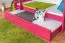 Letto a castello divisibile 90 x 200 cm rosa | Easy Premium Line K17/n | Faggio massello, letto estraibile, pannelli di copertura