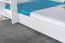 Letto a castello "Easy Premium Line" K18/h in faggio massello bianco, incl. letto a scomparsa e 2 pannelli laterali - 90 x 200 cm, testiera forata, divisibile