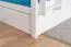 Letto a castello "Easy Premium Line" K18/h in faggio massello bianco, incl. letto a scomparsa e 2 pannelli laterali - 90 x 200 cm, testiera forata, divisibile