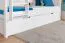 Letto a castello "Easy Premium Line" K18/h in faggio massello bianco, incl. letto a scomparsa e 2 pannelli laterali - 90 x 200 cm, testiera forata, divisibile