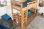 Letto a soppalco "Easy Premium Line" K22/n, legno massiccio di faggio naturale - base del materasso: 90 x 190 cm
