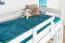 Letto a soppalco per bambini Easy Premium Line K22/n | Faggio bianco massiccio | 90 x 190 cm | Design moderno e sicuro