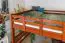Letto a soppalco 140 x 200 cm "Easy Premium Line" K23/n, legno massiccio di faggio laccato color ciliegio, divisibile