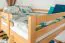 Letto a soppalco 160 x 200 cm per adulti "Easy Premium Line" K23/n, legno massiccio di faggio laccato naturale, divisibile