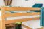 Letto a soppalco 160 x 200 cm per adulti "Easy Premium Line" K23/n, legno massiccio di faggio laccato naturale, divisibile