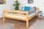 Letto a soppalco 160 x 200 cm per adulti "Easy Premium Line" K23/n, legno massiccio di faggio laccato naturale, divisibile