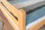 Letto a soppalco 160 x 190 cm per adulti "Easy Premium Line" K23/n, legno massiccio di faggio laccato naturale, divisibile
