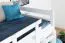 Letto a soppalco "Easy Premium Line" K23/n, legno massiccio di faggio, laccato bianco, divisibile - base materasso: 120 x 190 cm
