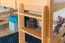 Letto a soppalco 160 x 190 cm "Easy Premium Line" K23/n, legno massiccio di faggio laccato naturale, divisibile