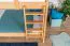 Letto a castello 120 x 190 cm per adulti "Easy Premium Line" K24/n, testiera e pediera dritte, legno massiccio di faggio naturale, laccato, divisibile