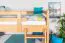 Letto a castello 120 x 190 cm per adulti "Easy Premium Line" K24/n, testiera e pediera dritte, legno massiccio di faggio naturale, laccato, divisibile