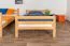 Letto a castello 120 x 190 cm per adulti "Easy Premium Line" K24/n, testiera e pediera dritte, legno massiccio di faggio naturale, laccato, divisibile