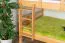 Letto a castello 140 x 200 cm per adulti "Easy Premium Line" K24/n, testiera e pediera dritte, legno massiccio di faggio naturale, laccato, divisibile