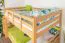 Letto a castello 140 x 200 cm per adulti "Easy Premium Line" K24/n, testiera e pediera dritte, legno massiccio di faggio naturale, laccato, divisibile
