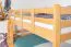 Letto a castello divisibile K24/n | Faggio massello naturale laccato | Materasso a molle Bonnell 140x200 cm