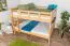 Letto a castello 160 x 200 cm per adulti "Easy Premium Line" K24/n, testiera e pediera dritte, legno massiccio di faggio naturale, laccato, divisibile