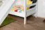 Letto a castello bianco con scivolo | 90 x 200 cm | faggio massello laccato | divisibile | Easy Premium Line K25/n
