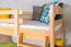 Letto a castello con scivolo 80 x 200 cm | faggio massello naturale laccato | divisibile in due letti singoli | Easy Premium Line K26/n