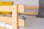 Letto a castello con scivolo 80 x 200 cm | faggio massello naturale laccato | divisibile in due letti singoli | Easy Premium Line K26/n