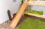 Letto a castello con scivolo 80 x 200 cm | faggio massello naturale laccato | divisibile in due letti singoli | Easy Premium Line K26/n