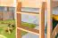 Letto a castello con scivolo 80 x 200 cm | faggio massello naturale laccato | divisibile in due letti singoli | Easy Premium Line K26/n