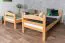 Letto a castello con scivolo 80 x 200 cm | faggio massello naturale laccato | divisibile in due letti singoli | Easy Premium Line K26/n