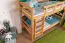Letto a castello con scivolo 90 x 190 cm | Faggio massello naturale laccato | Divisibile in due singoli | Easy Premium Line K27/n