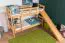 Letto a castello con scivolo 90 x 190 cm | Faggio massello naturale laccato | Divisibile in due singoli | Easy Premium Line K27/n