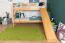 Letto a castello con scivolo 90 x 190 cm | Faggio massello naturale laccato | Divisibile in due singoli | Easy Premium Line K27/n