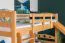 Letto a castello con scivolo 90 x 190 cm | Faggio massello naturale laccato | Divisibile in due singoli | Easy Premium Line K27/n