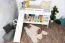 Letto a castello bianco con scivolo 80 x 200 cm | Faggio massello laccato | Divisibile in due letti singoli | Easy Premium Line K27/n