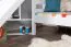 Letto a castello bianco con scivolo 80 x 200 cm | Faggio massello laccato | Divisibile in due letti singoli | Easy Premium Line K27/n