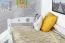 Letto a castello bianco con scivolo 80 x 200 cm | Faggio massello laccato | Divisibile in due letti singoli | Easy Premium Line K27/n