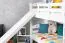 Letto a castello bianco con scivolo 80 x 200 cm | Faggio massello laccato | Divisibile in due letti singoli | Easy Premium Line K27/n