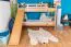 Letto a castello bambini con scivolo 80 x 190 cm | Faggio massiccio naturale | Divisibile in 2 letti | Easy Premium Line K28/n