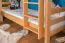 Letto a castello bambini con scivolo 80 x 190 cm | Faggio massiccio naturale | Divisibile in 2 letti | Easy Premium Line K28/n