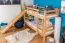 Letto a castello bambini con scivolo 80 x 190 cm | Faggio massiccio naturale | Divisibile in 2 letti | Easy Premium Line K28/n