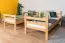 Letto a castello con scivolo 90 x 190 cm | Faggio massello laccato naturale | Divisibile in 2 letti singoli | Easy Premium Line K28/n