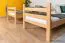 Letto a castello con scivolo 90 x 200 cm | Faggio massello naturale laccato | Divisibile in due letti singoli | Easy Premium Line K28/n