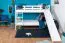 Letto a castello bianco con scivolo 80 x 200 cm | Faggio massello laccato | Divisibile in due letti | Easy Premium Line K28/n