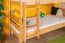 Letto a soppalco con scivolo 80 x 190 cm | Faggio massiccio laccato naturale | Divisibile in due letti singoli | Easy Premium Line K29/n
