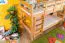 Letto a soppalco con scivolo 80 x 190 cm | Faggio massiccio laccato naturale | Divisibile in due letti singoli | Easy Premium Line K29/n