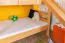 Letto a soppalco con scivolo 80 x 190 cm | Faggio massiccio laccato naturale | Divisibile in due letti singoli | Easy Premium Line K29/n