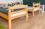 Letto a castello con scivolo 80 x 200 cm | Faggio massello naturale laccato | Divisibile in due singoli | Easy Premium Line K29/n