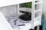 Letto a castello bianco con scivolo 90 x 190 cm | faggio massello laccato | divisibile | Easy Premium Line K29/n