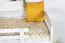 Letto a soppalco bianco con scivolo 80 x 190 cm | Faggio massiccio laccato | Divisibile in due letti | Easy Premium Line K29/n