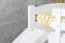 Letto a soppalco bianco con scivolo 80 x 190 cm | Faggio massiccio laccato | Divisibile in due letti | Easy Premium Line K29/n